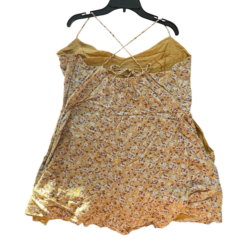 ABERCROMBIE & FITCH Bow Back Yellow Floral Romper  shorts Size: XL - Picture 2 of 14